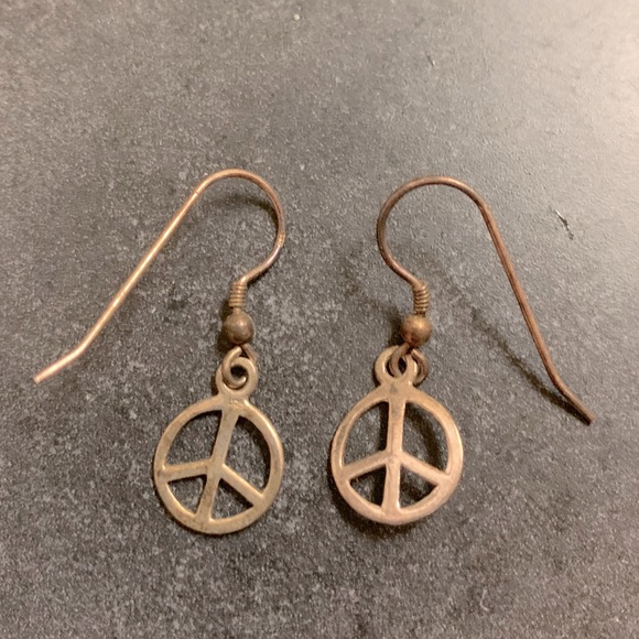 Etsy Jewelry - ✨HP✨ 🌺 2/$20 Handmade Sterling peace earrings